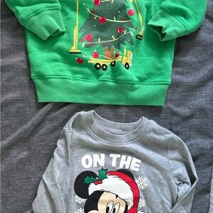 Disney Green and Gray Kids Sweatshirts